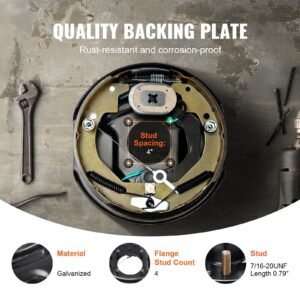 trailer hub drum kits 5 on 45 bc with 10 x 2 14 electric brakes self adjusting trailer brake assembly for 3500 lbs axle 4 hole mounting backing plates for brake system part replacement 3.jpg