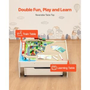 train table 100 multicolor pieces wooden kids activity table with rolling storage drawer 3 in 1 wooden train set for gaming drawing reading eating creative toy set for kids ages 3 24.jpg