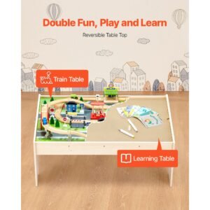 train table 84 multicolor pieces wooden kids activity table with collapsible storage bin 3 in 1 wooden train set for gaming drawing reading eating creative toy set for kids ages 3 1.jpg