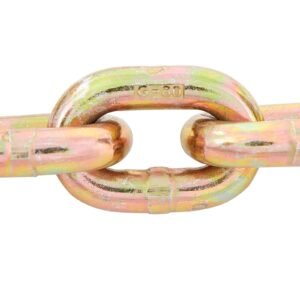 transport binder chain 7100 lbs working load limit 38 x 20 g80 tow chain tie down with grab hooks dot certified galvanized coating manganese steel for dock factory construction site.jpg