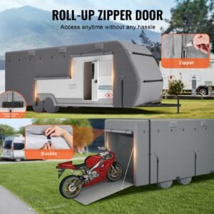 travel trailer cover 22 24 ft rv cover 4 layer non woven fabric camper cover waterproof windproof and rip stop class a rv cover with storage bag repair patches straps and tire covers 4.jpg