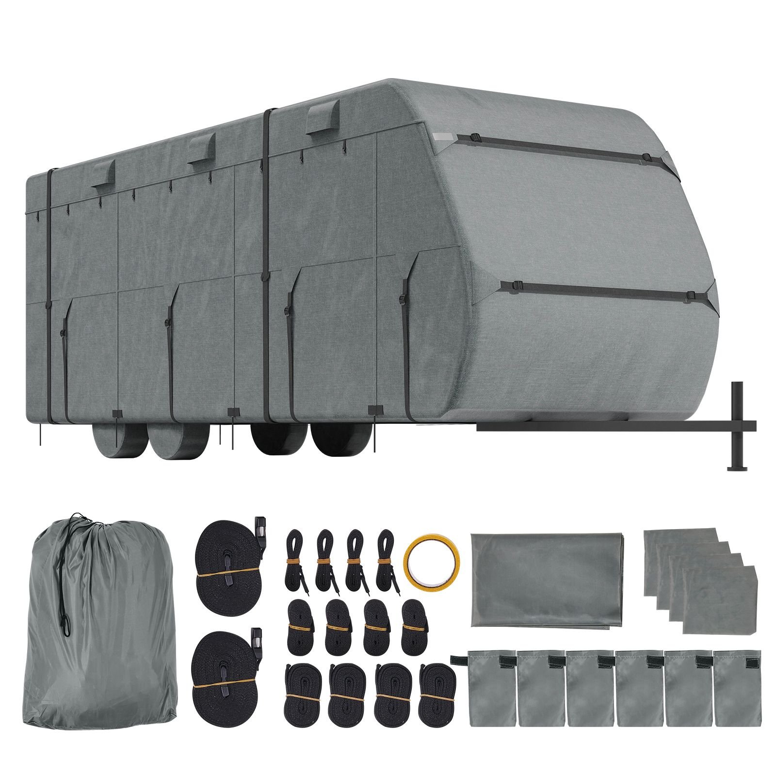 travel trailer cover 28 31 ft rv cover top 300d oxford fabric camper cover waterproof windproof and rip stop class a rv cover with storage bag repair patches straps and tire covers.jpg