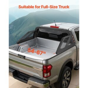 truck bed roll bar universal pickup sport adjustable bar chase rack compatible with full size truck carbon steel construction with 6 amber auxiliary lights no rack included 1.jpg
