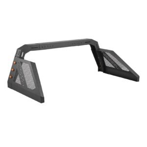 truck bed roll bar universal pickup sport adjustable bar chase rack compatible with full size truck carbon steel construction with 6 amber auxiliary lights no rack included.jpg