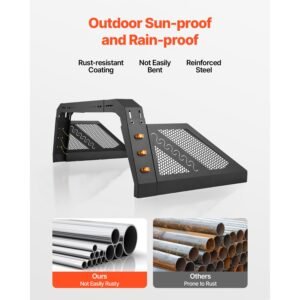 truck bed roll bar universal pickup sport adjustable bar chase rack compatible with full size truck carbon steel construction with 6 amber auxiliary lights no rack included 4.jpg