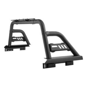 Truck Bed Roll Bar, Universal Pickup Sport Adjustable Bar Chase Rack Compatible with Mid-Size Truck, Carbon Steel Construction with Extension Light Bracket, No Rack Included
