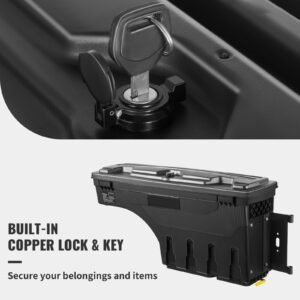 truck bed storage box lockable lid waterproof abs wheel well tool box 66 gal20 l compatible with chevrolet silverado 1500 gmc sierra 1500 2019 2020 passenger side black 1.jpg