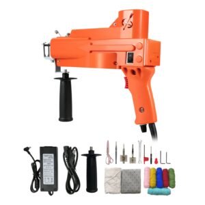 Tufting Gun, 2 in 1 Cut & Loop Pile, Electric Carpet Weaving Flocking Machine, Rug Machines Starter Kit, 7-27 Stitches/sec High Speed Rug Making Tools, 4-25 mm Adjustable Height, 110V