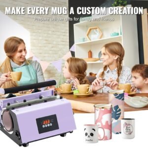 tumbler heat press machine 11 30oz mug press heat up fast and even tumbler press with sublimation paper tape and gloves temp and time setting for sublimation tumblers cups mugs purple 5.jpg