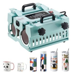 Tumbler Heat Press Machine, 2 Station Heaters, 11-30oz Mug Press, Heat Up Fast and Even, Tumbler Press with Dual Independent Display Screens, for Sublimation Tumblers, Cups, and Mugs