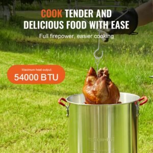 turkey deep fryer 30 qt turkey 10 qt fish steamer cooker set outdoor aluminum seafood frying pot 54000 btu burner propane gas boiler includes baskets perforated poultry rack thermometer 2.jpg