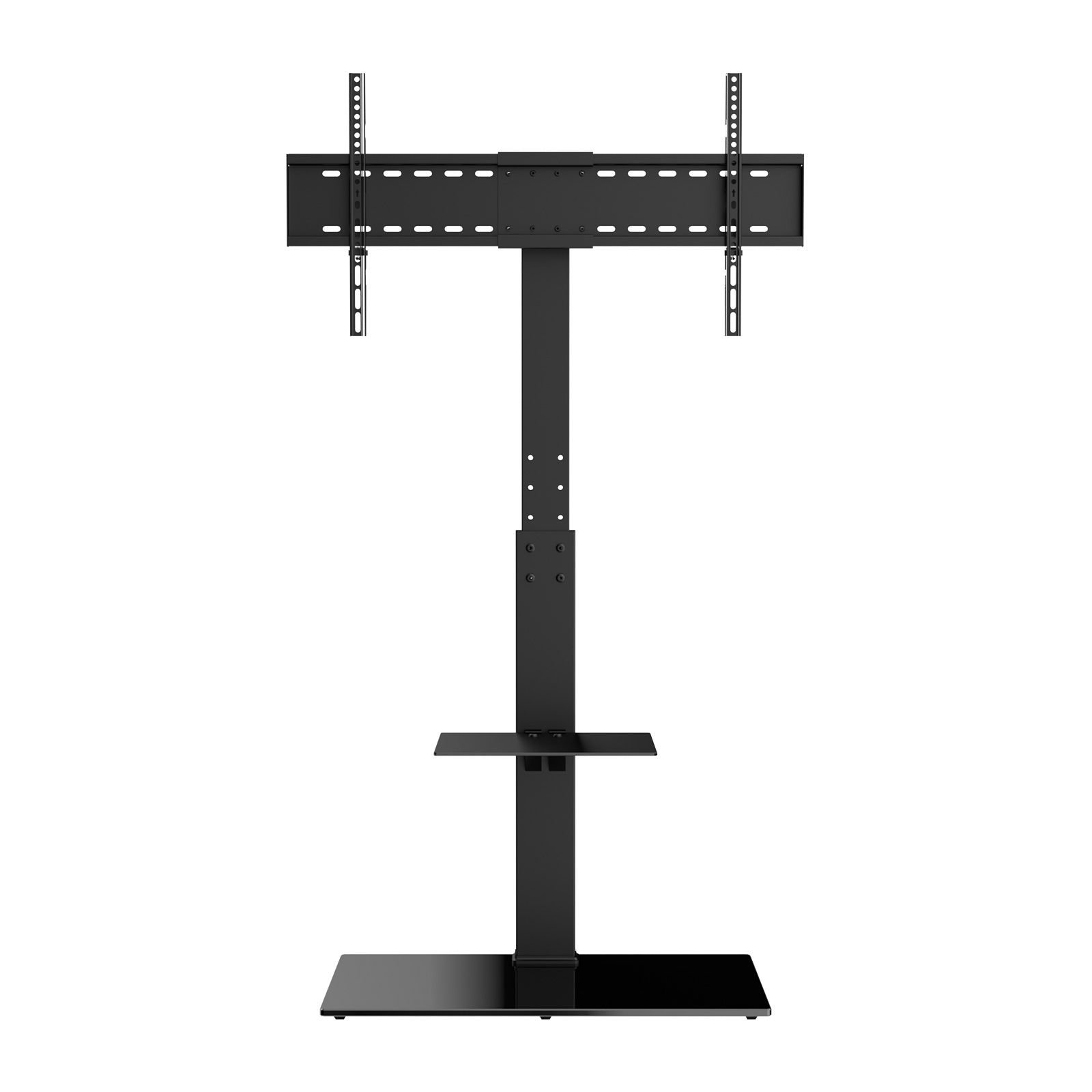 tv stand mount swivel tall tv stand for 32 to 85 inch tvs height adjustable portable floor tv stand with tempered glass base for bedroom living room.jpg