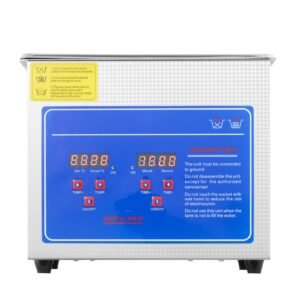 ultrasonic cleaner with digital timer & heater, professional ultra sonic jewelry cleaner, stainless steel heated cleaning machine for glasses watch rings small parts circuit board (3l)