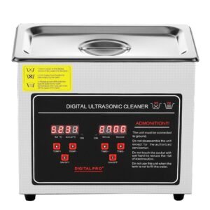 Ultrasonic Cleaner with Digital Timer & Heater, Professional Ultra Sonic Jewelry Cleaner, Stainless Steel Heated Cleaning Machine for Glasses Watch Rings Small Parts Circuit Board (6L)