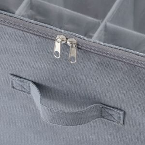 under bed shoe storage organizer 1 pack 16 compartments underbed shoe box storage containers adjustable dividers sandal organizer storage with clear window breathable reinforced handles 5.jpg
