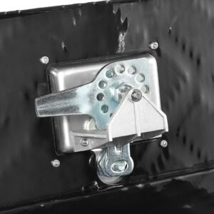 Underbody Truck Box, 18" x 12" x 14" Pickup Storage Box, Heavy Duty Aluminum Diamond Plate Tool Box with Lock and Keys, Waterproof Trailer Storage Box with T-Handle Latch for Truck, Van, Trailer