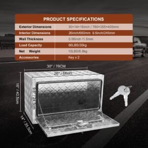 underbody truck box 301416 pickup storage box heavy duty aluminum diamond plate tool box with lock and keys waterproof trailer storage box with t handle latch for truck van trailer 3.jpg