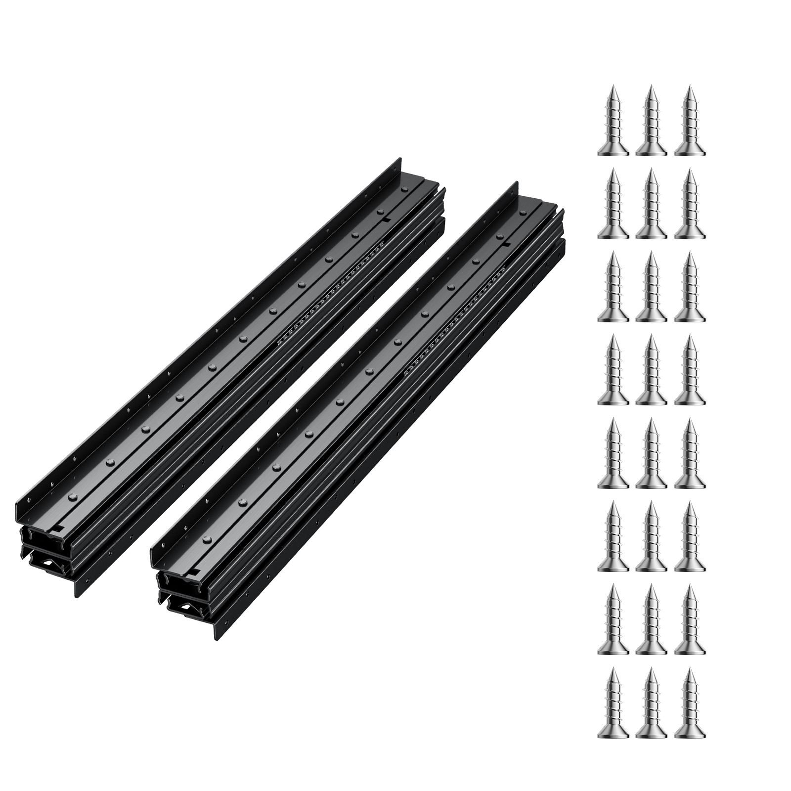 undermount drawer slides 32 inch full extension ball bearing under stair cabinet rails 260 lb load capacity heavy duty bottom stair cabinet glides track runnersfor diy replacement black.jpg