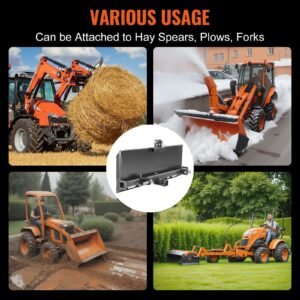 universal 3 point skid steer plate 38 skid steer attachment plate 7000lbs skid steer mount plate steel adapter loader compatible with deere kubota bobcat mahindra skid steers tractors 5.jpg