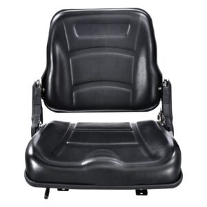 Universal Forklift Seat, Fold Down Tractor Seat with Adjustable Angle Back and Micro Switch, 6.3-13.4 inch Extended Slot Comfortable Forklift Seat for Tractor Loader Excavator