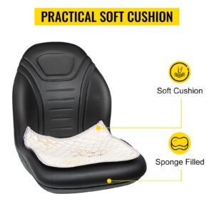 universal lawn tractor seat replacement compact high back mower seat black vinyl forklift seat central drain hole skid steer seat with mounting bolt patterns of 8 x 115 1125 x 115 1.jpg