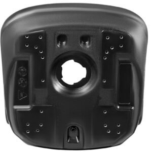 universal lawn tractor seat replacement compact high back mower seat black vinyl forklift seat central drain hole skid steer seat with mounting bolt patterns of 8 x 115 1125 x 115 5.jpg