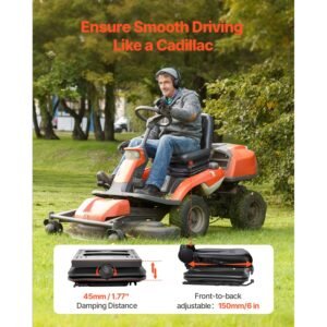 universal seat suspension kit with slider track & dustcover fits lawn mower