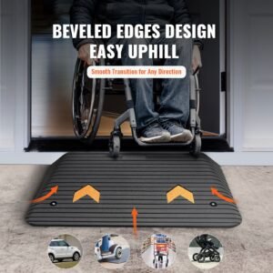 upgraded rubber threshold ramp 35 rise door ramp with 1 channel natural rubber car ramp with non slip textured surface 33069 lbs load capacity curb ramp for wheelchair and scooter 1.jpg