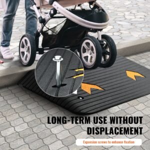 upgraded rubber threshold ramp 35 rise door ramp with 1 channel natural rubber car ramp with non slip textured surface 33069 lbs load capacity curb ramp for wheelchair and scooter 5.jpg