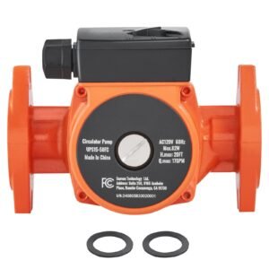 UPS15-58FC Hot Water Recirculating Pump, 110V, 82W 17 GPM Hot Water Circulation Pump, 1" NPT Flange 3-Speed Circulator Pump, Quiet Operation Circulator Pump for Home Water Heater System