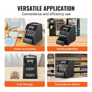 usd coin sorter coin counter machine for 4 kinds of usd coins coin sorter and wrapper machine holds up to 200 coins lcd screen display coin storage included 4 coin tubes and boxes 5.jpg