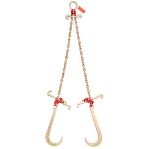 v chain bridle 9620 lbs working load limit 516 x 3 g80 tow chain with rtj cluster hooks dot certified galvanized coating manganese steel d shackle for lifting moving activities.jpg