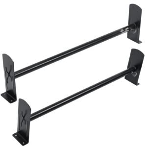 Van Roof Ladder Rack, 2 Bars Alloy Steel Roof Racks, 500 LBS Capacity Roof Rack, Adjustable Length 35.8"-52.4", Van Ladder Rack Compatible with Chevrolet Express, GMC Savana, etc, Drilling Mount