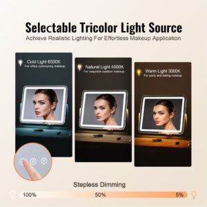 vanity mirror with lights three color lighting modes lighted makeup led mirror and 5x magnificationusb port smart touch control 360rotation 217x177 in white 1.jpg