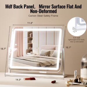 vanity mirror with lights three color lighting modes lighted makeup led mirror and 5x magnificationusb port smart touch control 360rotation 217x177 in white 4.jpg