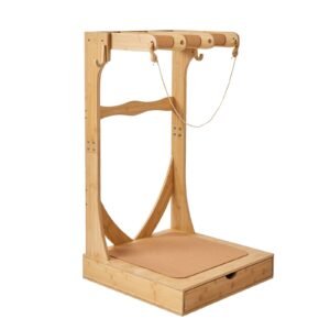 vertical surfboard stand 3 tiers wooden surfboard rack for storage and display freestanding board stand organizer with hanging hooks cork padding for wakeboards snowboards kiteboards 3.jpg