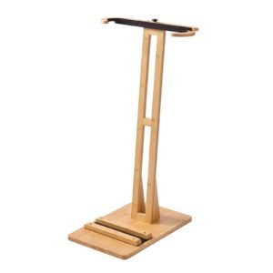 vertical surfboard stand wooden surfboard rack for storage and display adjustable freestanding board stand organizer with padding for wakeboards snowboards kiteboards shortboard skis 1.jpg