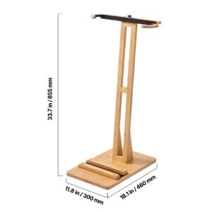 vertical surfboard stand wooden surfboard rack for storage and display adjustable freestanding board stand organizer with padding for wakeboards snowboards kiteboards shortboard skis 2.jpg