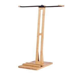 vertical surfboard stand wooden surfboard rack for storage and display adjustable freestanding board stand organizer with padding for wakeboards snowboards kiteboards shortboard skis.jpg