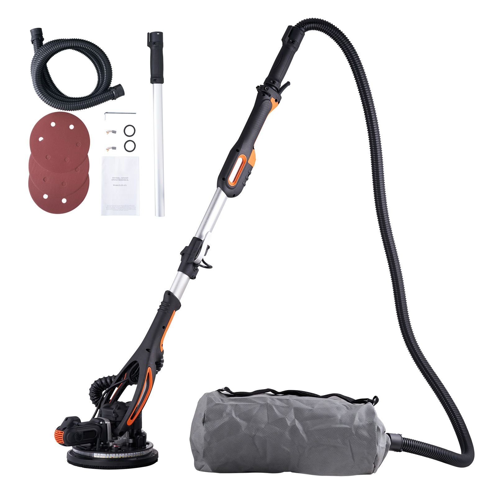 wall smoother 900w power tool includes 12 sanding pads adjustable speeds from 800 1800 rpm 3 vacuum tubes collapsible design for ceilings dual led telescopic grip dust collector.jpg