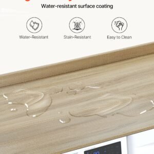 washer dryer countertop 54 x 27 wooden washer and dryer countertop water resistant laundry machine topper cover with anti slip pads for laundry room organization and storage oak 3.jpg