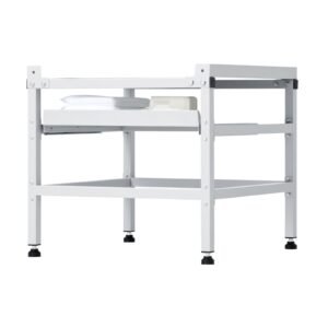 Washing Machine Stand, 48.5x25-Inch Washer Laundry Pedestal, 590LBS Load Capacity Washer And Dryer Pedestal Base with Double Trays, 4 Adjustable Feet for Lifting Washing Machines, Carbon Steel