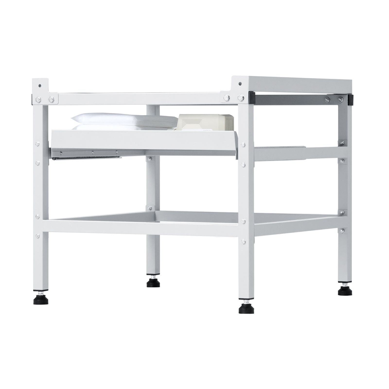 washing machine stand, 48.5x25 inch washer laundry pedestal, 590lbs load capacity washer and dryer pedestal base with double trays, 4 adjustable feet for lifting washing machines, carbon steel