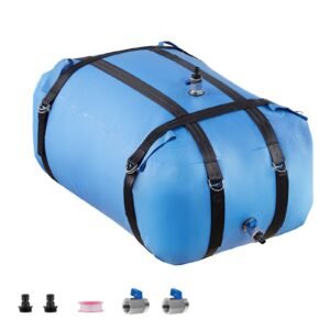 Water Storage Bladder, 35 Gallon Large Capacity TPU Soft Water Bag, Portable & Collapsible Water Storage Containers, Leakproof & Wear-Resistant RV Waters Tank for Camping Irrigation Outdoor Use