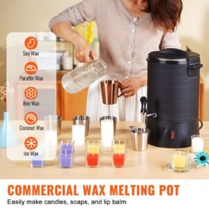 wax melter for candle making 65 liter large electric wax melting pot easy pour spout 9 level temperature control easy clean for candle soap cream beauty bulk production business or home 1.jpg