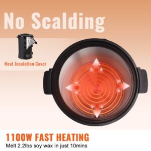 wax melter for candle making 65 liter large electric wax melting pot easy pour spout 9 level temperature control easy clean for candle soap cream beauty bulk production business or home 3.jpg