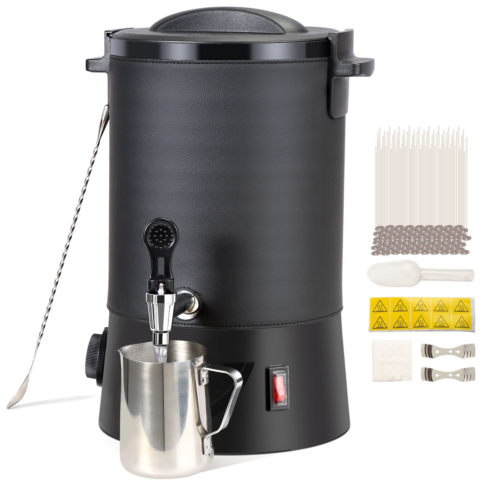 wax melter for candle making 65 liter large electric wax melting pot easy pour spout 9 level temperature control easy clean for candle soap cream beauty bulk production business or home.jpg