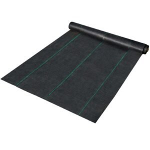 Weed Control Fabric 6ft x 300ft - Geo Textile Fabric Heavy Duty - Woven Ground Cover for Commercial Greenhouse, Yard, Garden Barrier Cloth Blocker Mat