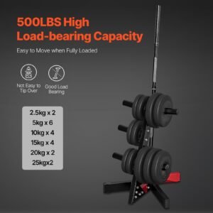 weight plate rack l frame weight plate tree for 2 inch weight plates standard weight plate tree 500 lbs load capacity weight storage holder home gym barbell rack storage stand black red 1.jpg