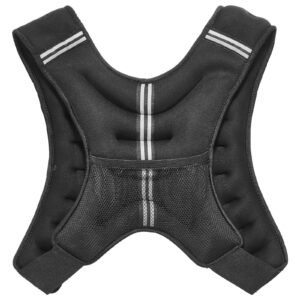 Weighted Vest, 16 lbs Weight Vest with Reflective Stripe, Adjustable Buckle Body Weight Vest for Men Women, Workout Equipment for Strength Training, Running, Jogging, Fitness, and Weight Loss